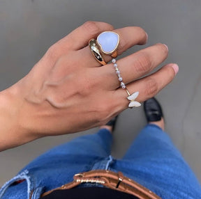 Anel com Pérolas e Zircônias
