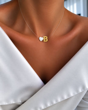 Choker de Nylon com Pingente de Letra Dourada