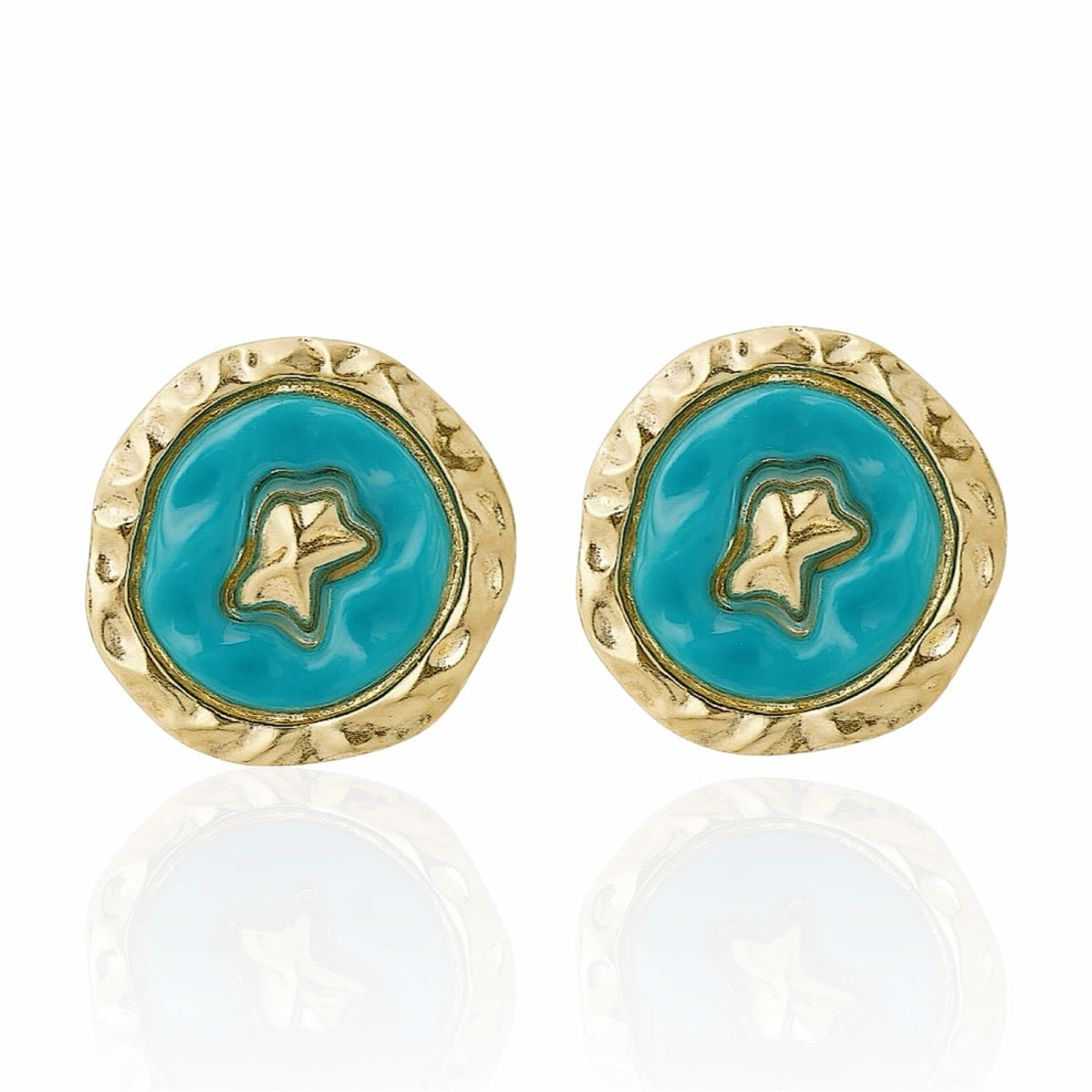 Brinco Resina Dourado