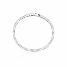 Pulseira Riviera Baguete Zircônia Cristal