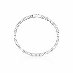 Pulseira Riviera Baguete Zircônia Cristal