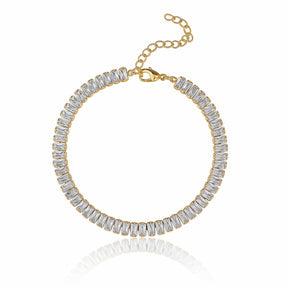 Pulseira Riviera Clássica com Zircônia Baguete