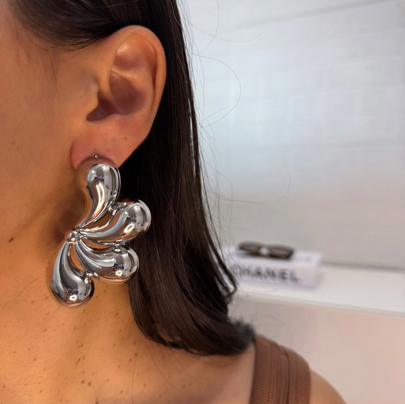 Brinco Tendência Gotas Lisa