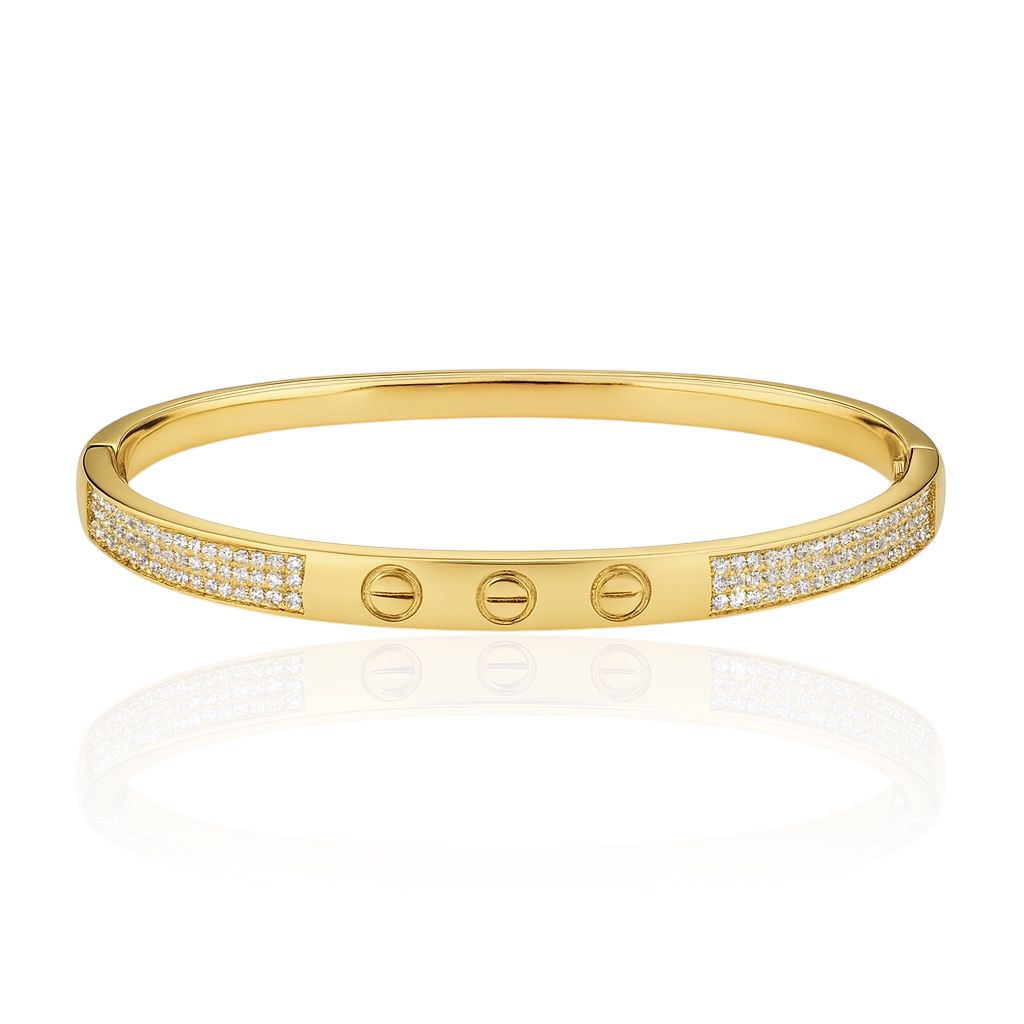 Bracelete Articulável Cravejado Cristal
