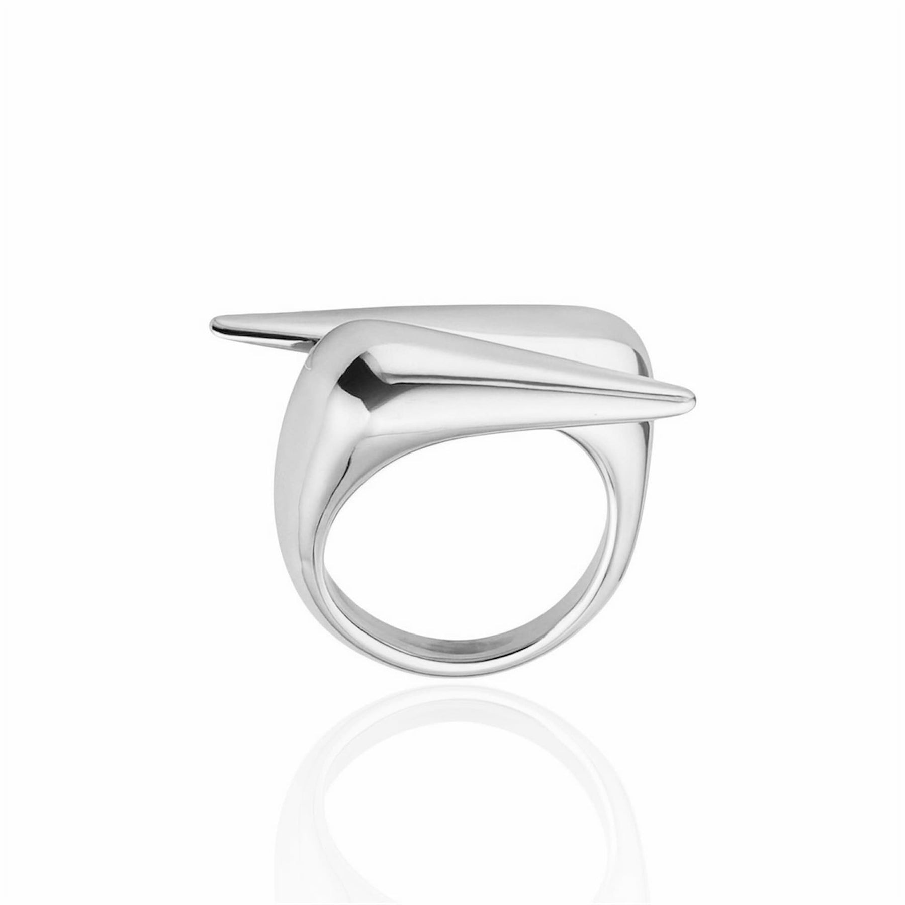 Anel Orgânico Gota Longa Liso