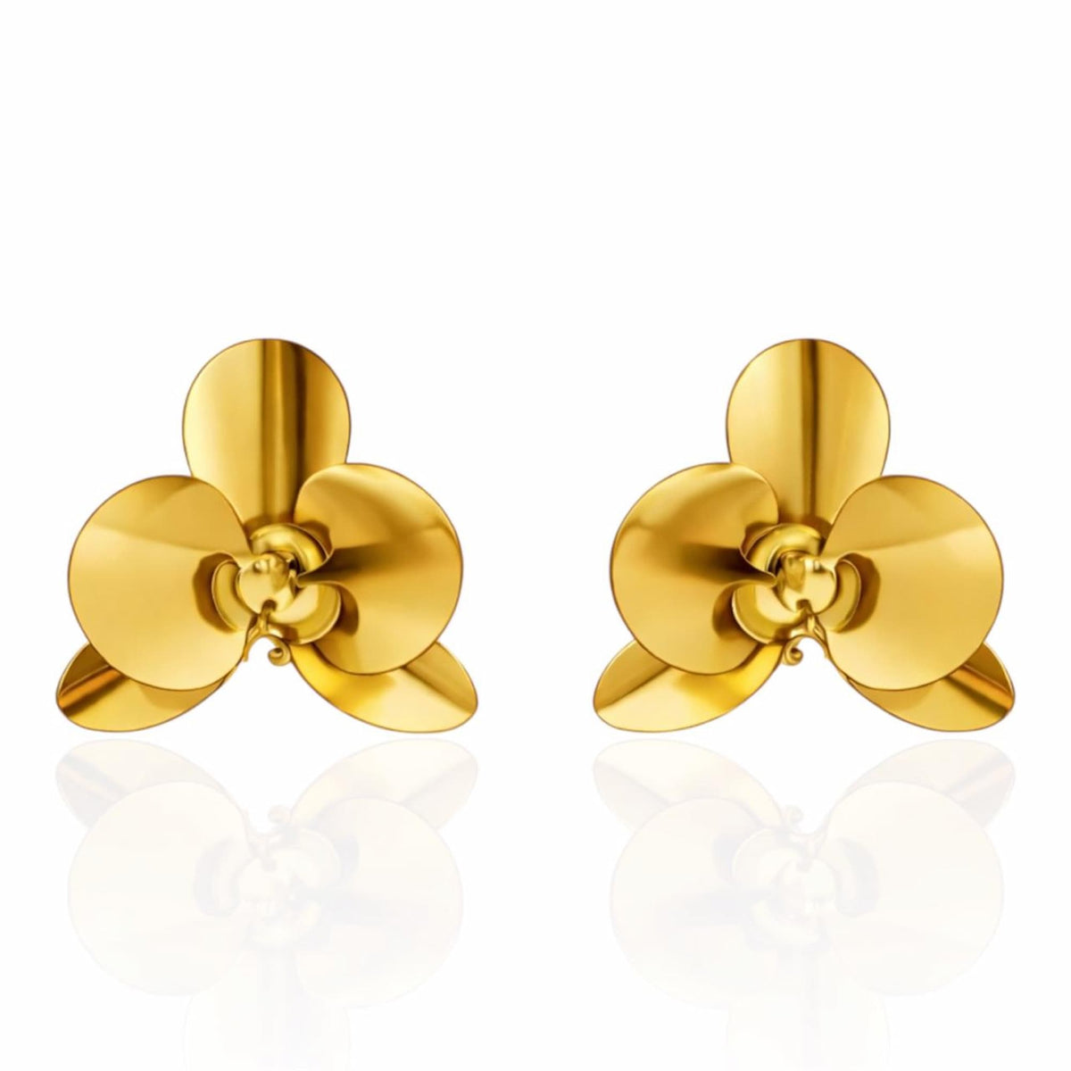 Brinco de Flor Orquídea Metal