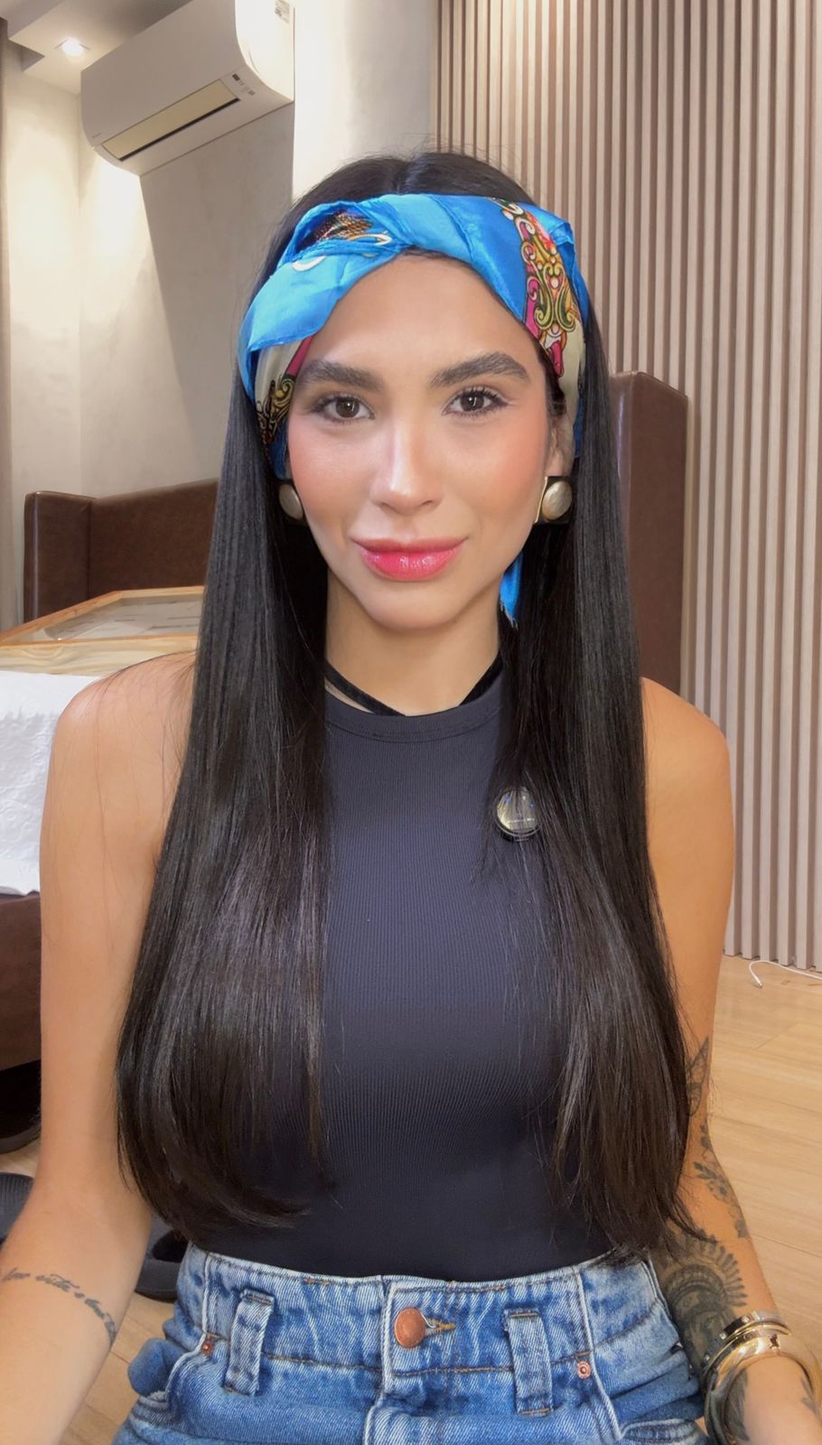 Lenço Estampado de Cetim 90x90cm